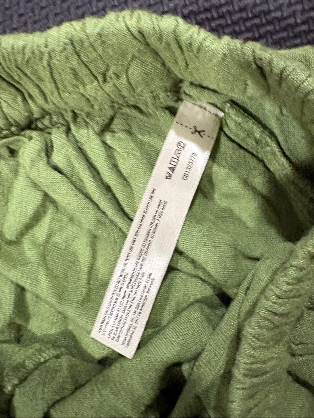 Free People Lime Green Wide Leg Cropped Drawstring Pants - Picture 4 of 10